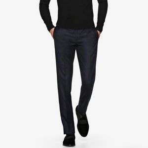 Suit Supply Blue/BlackTuxedo Trousers - Pure Wool